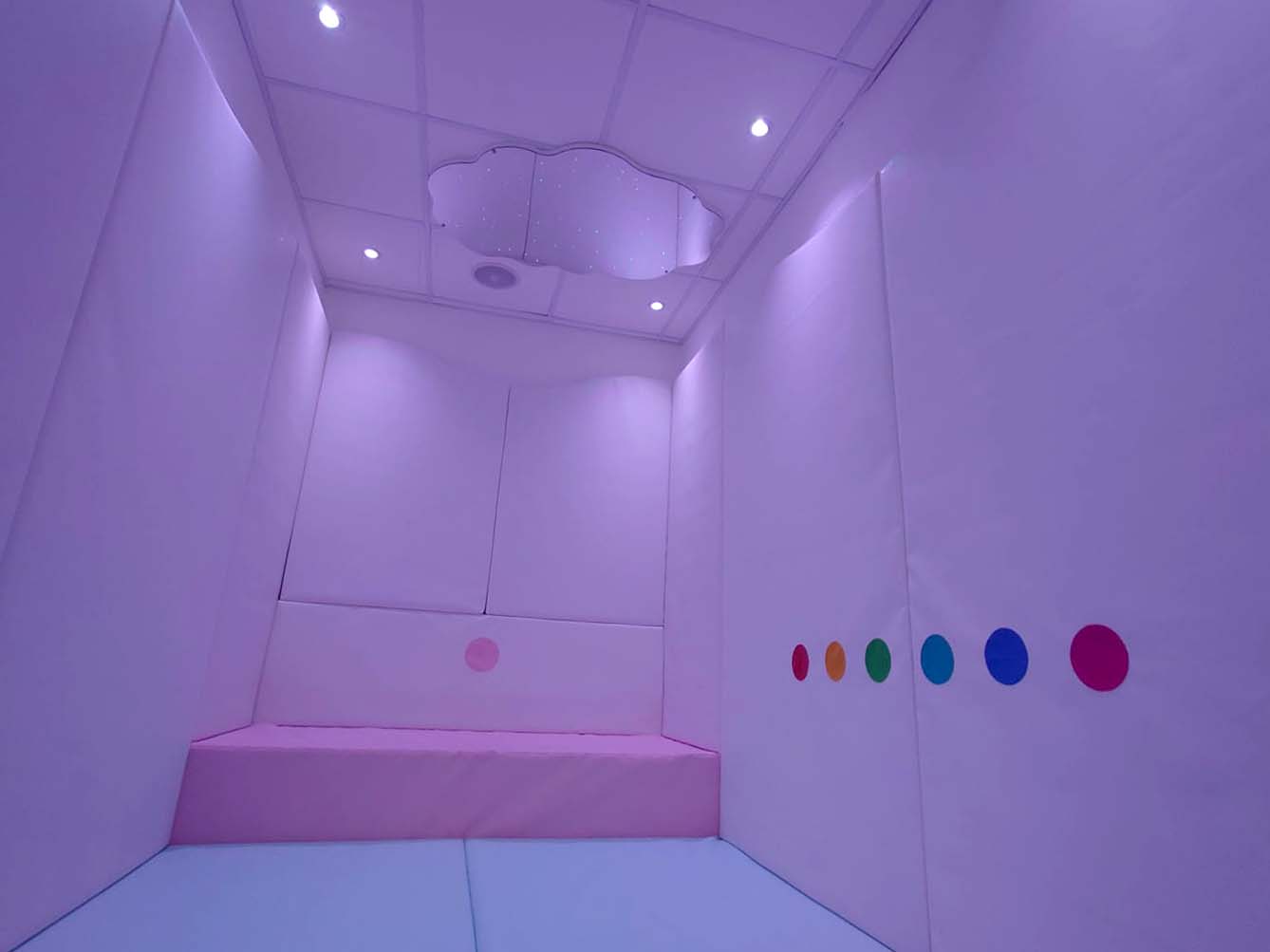 Calming Sensory Room With Wall and Floor Padding at The Alan Shearer Centre In Newcastle