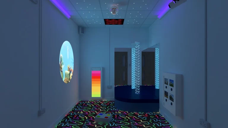 Angled View of Sensory Equipment featured in the Multisensory Room Design at a Primary School