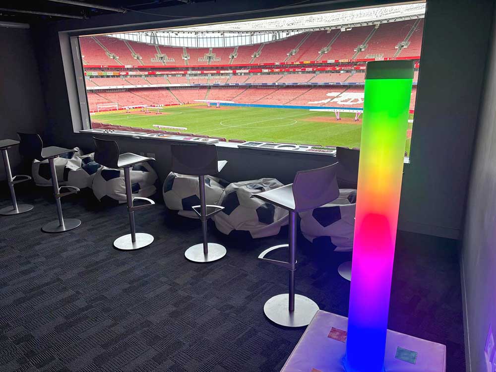 Match Viewing Area Within The Sensory Room at Arsenal FC